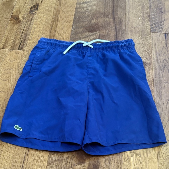 Lacoste Boy’s Royal Blue Swim Trunks Size 12 - Picture 1 of 4